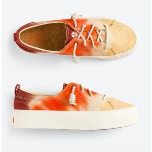 Sperry's Crest Vibe Abstract Tie Dye Ombre Platform Shoes Size 6.5